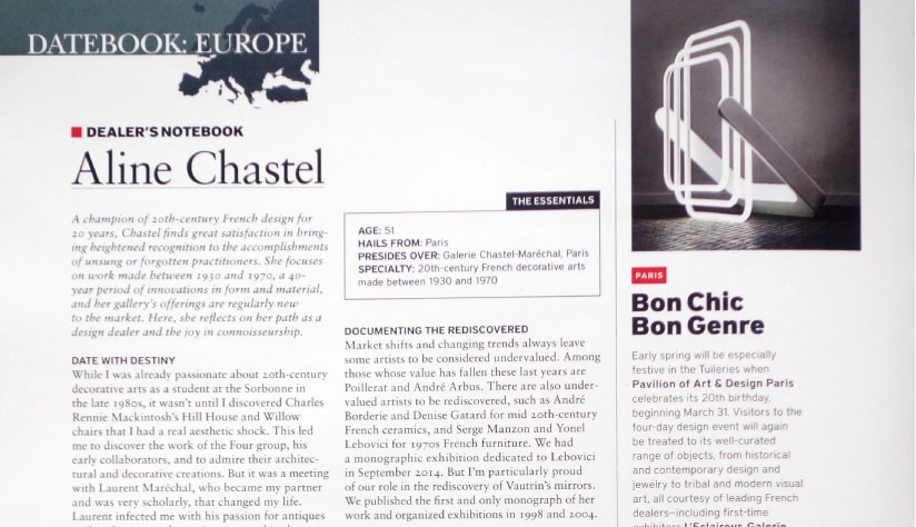 Blouin Art+Auction, interview de Aline Chastel