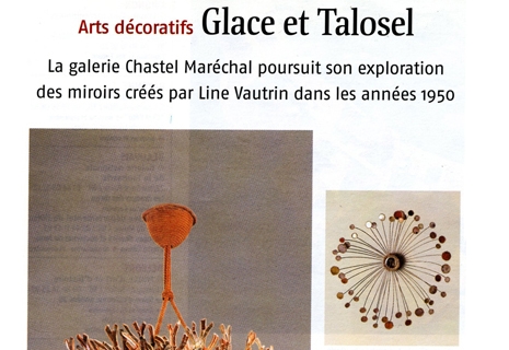 Le Journal des Arts, Septembre 2004 – « Glace et Talosel » – Line Vautrin