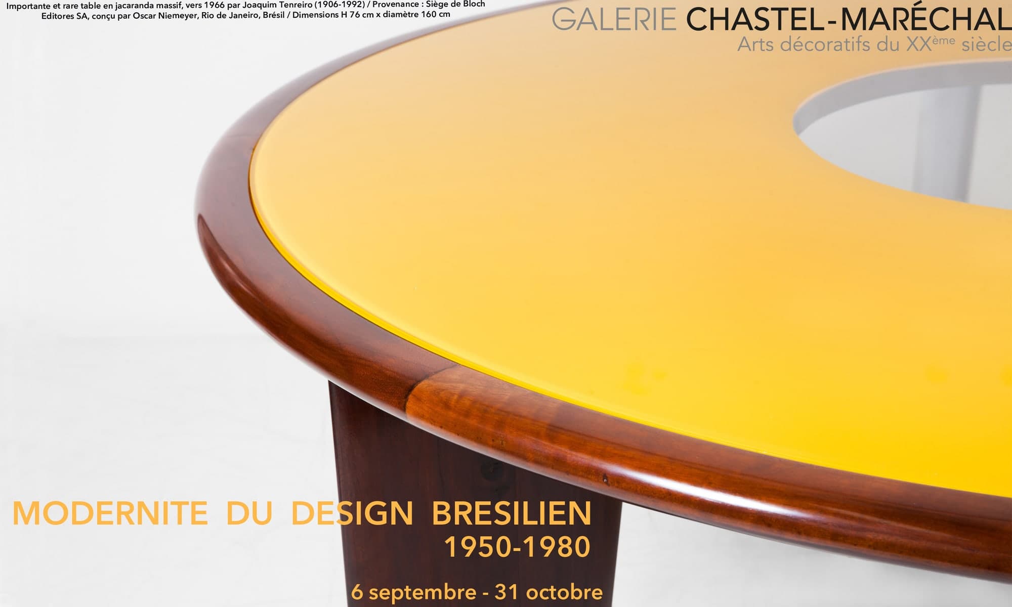 Modernité du design brésilien, 1950-1980 – Exposition à la Galerie Chastel-Maréchal du 6 septembre au 31 octobre 2018