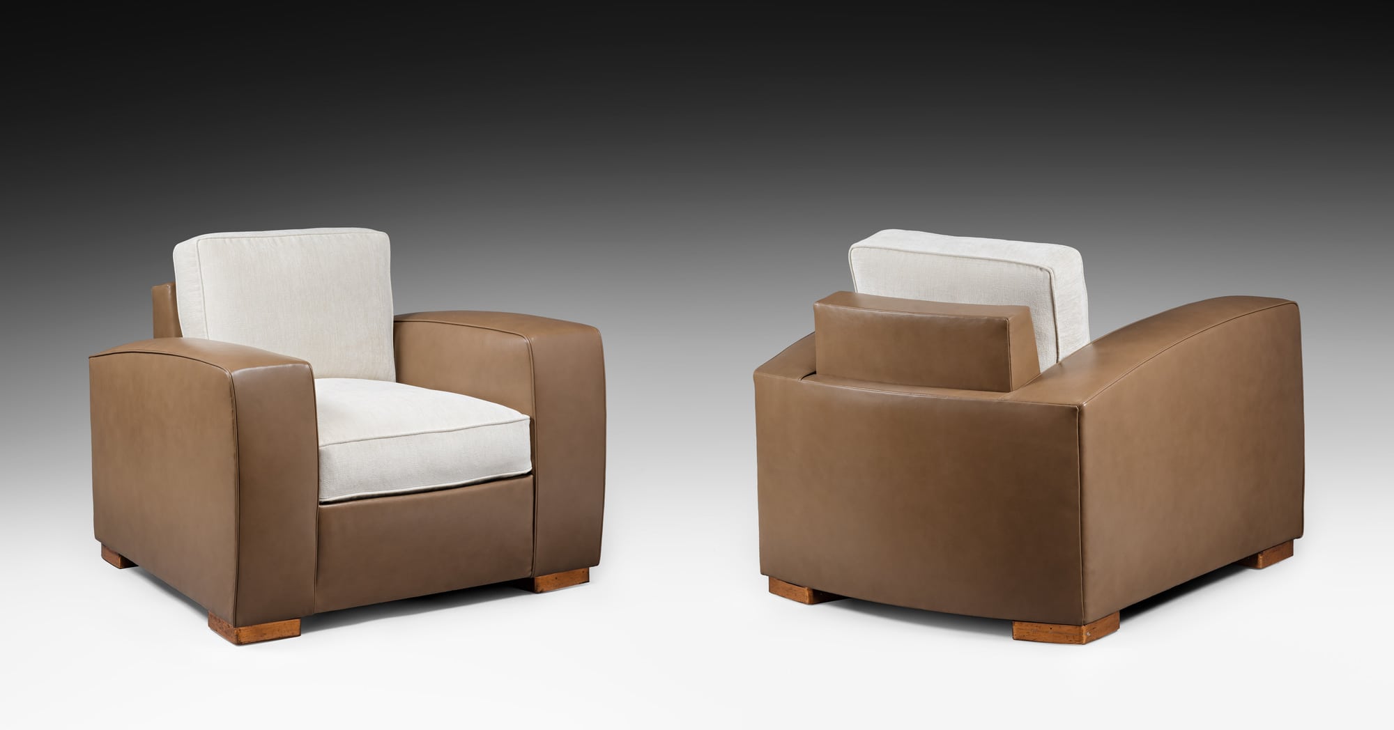 Rare pair of armchairs, vue 02