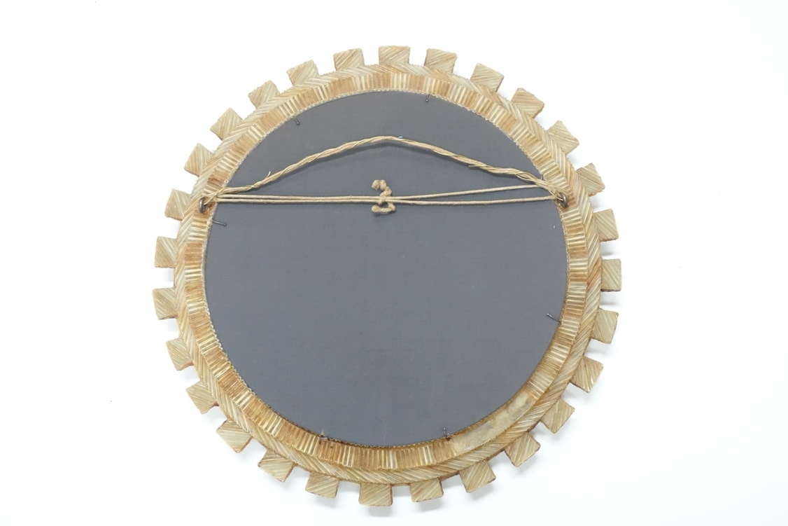 Rare and large round mirror, vue 02