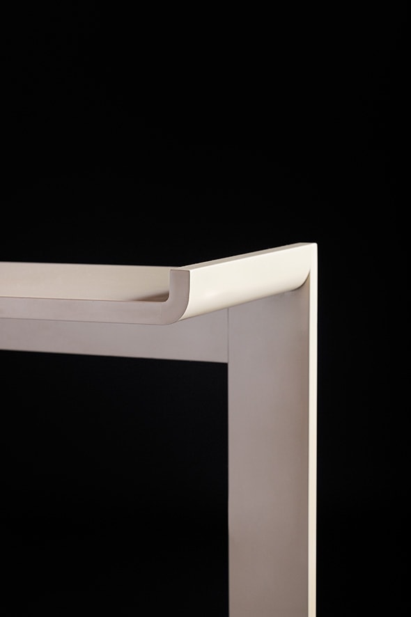 Console laque ivoire, vue 02