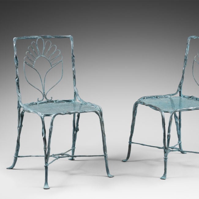 Suite de quatre chaises organiques