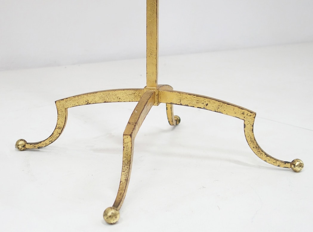 Gilbert Poillerat, Lampadaire en fer forgé doré, vue 04