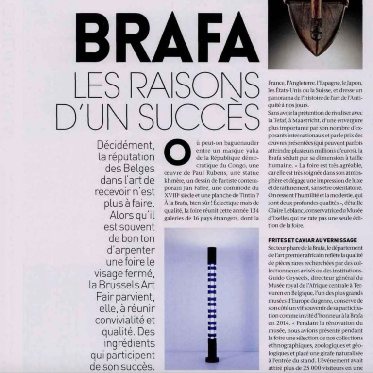 L’oeil – BRAFA raison d’un succès – Février 2018