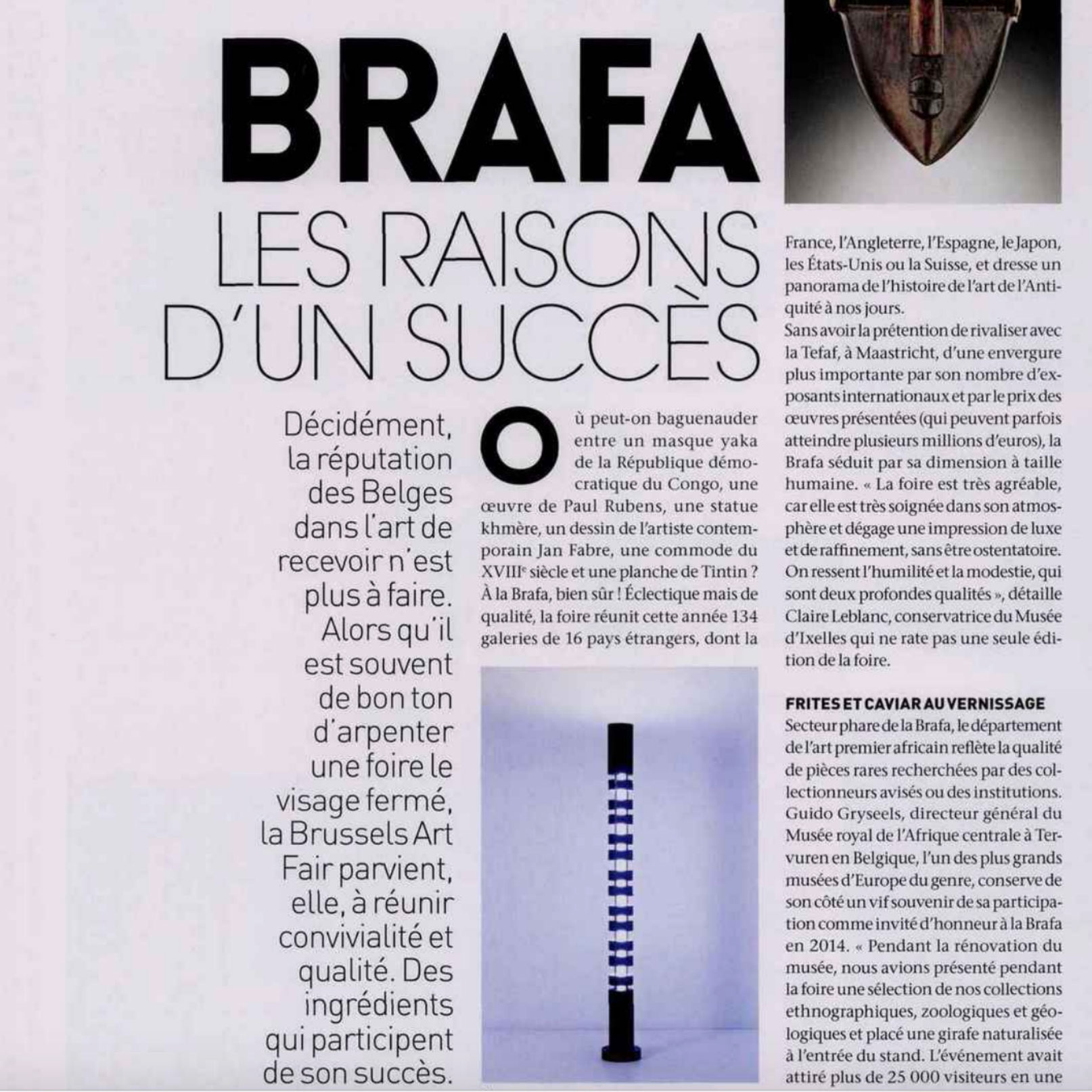 L’oeil – BRAFA raison d’un succès – Février 2018