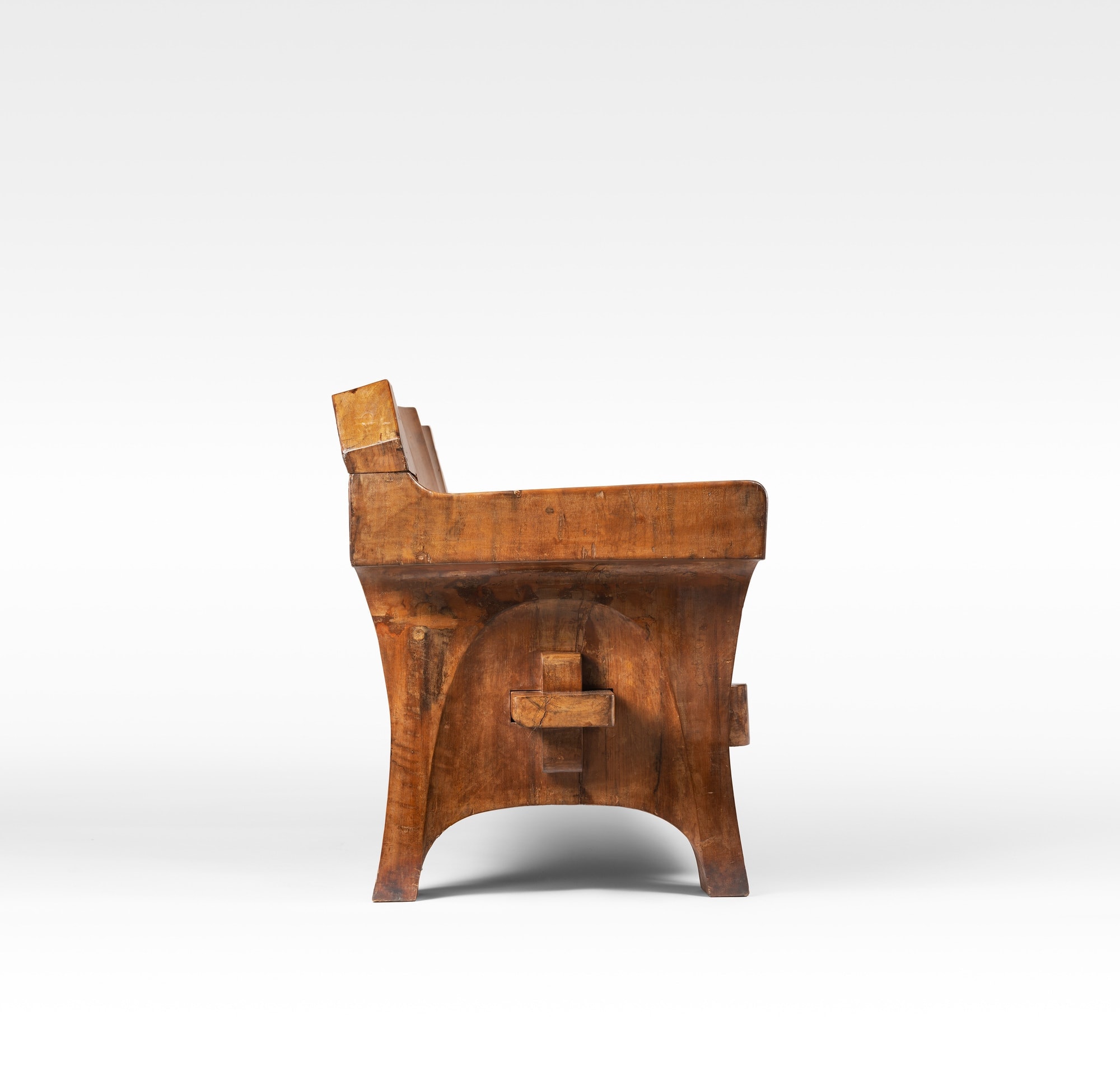 Jose Zanine Caldas, Important canapé en bois massif, vue 02