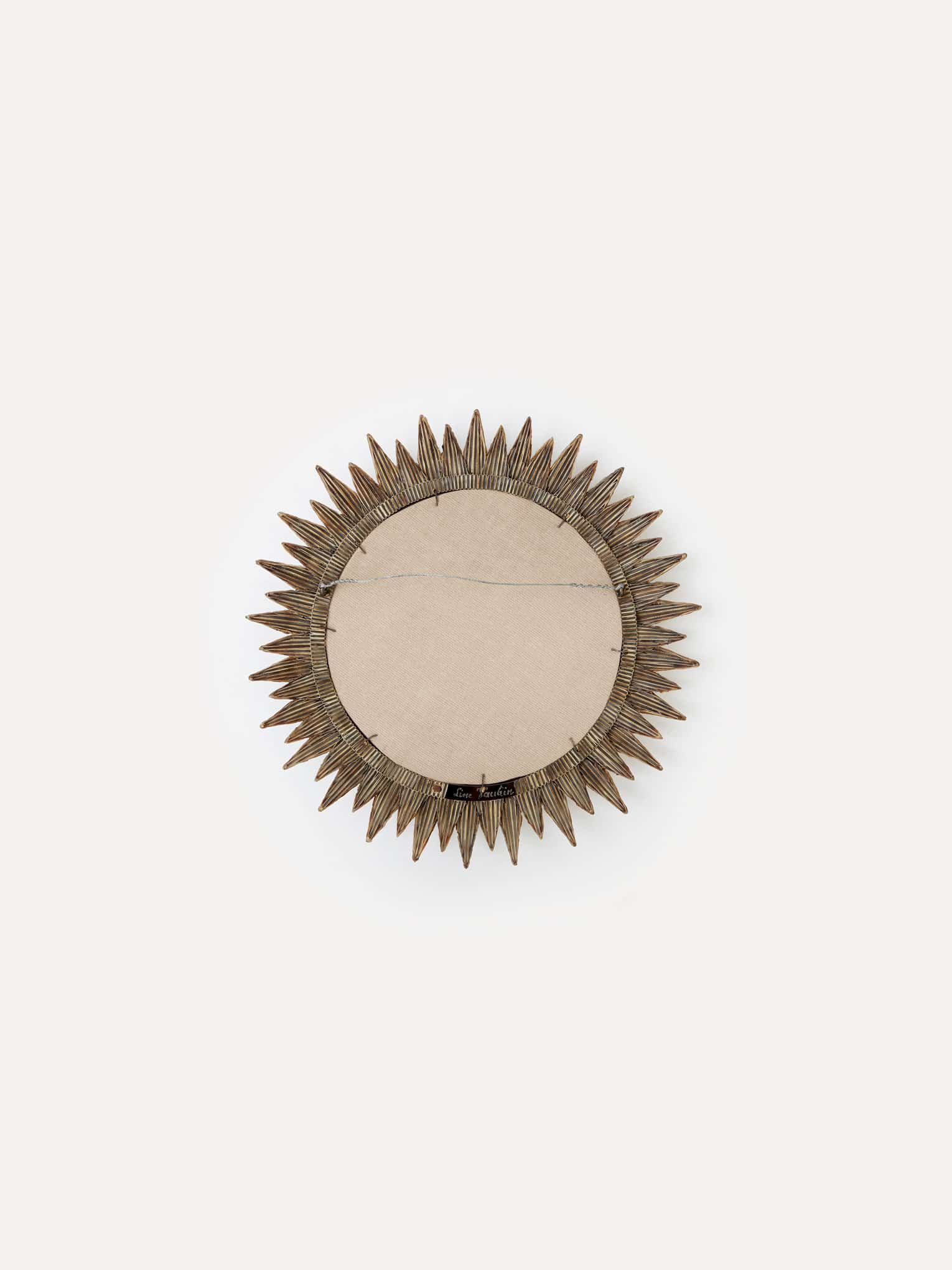 Line Vautrin, Gilded and orange “Soleil à pointes n°3” mirror, vue 04