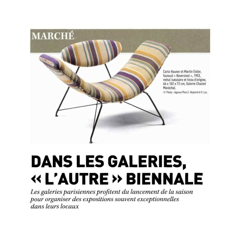 Le journal des arts – Dans les galeries, “l’autre” Biennal – Septembre 2018