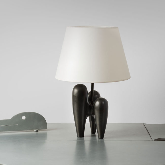 Georges Jouve, Rare lampe sculpturale en céramique (vendue)
