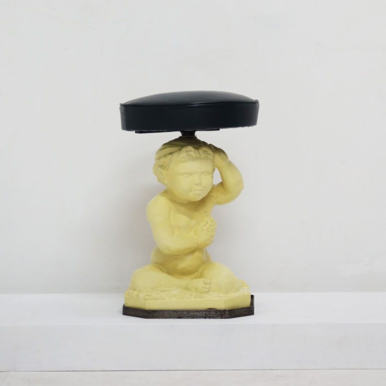 Camille Roche for Serge Roche, Stool in Sèvre porcelain