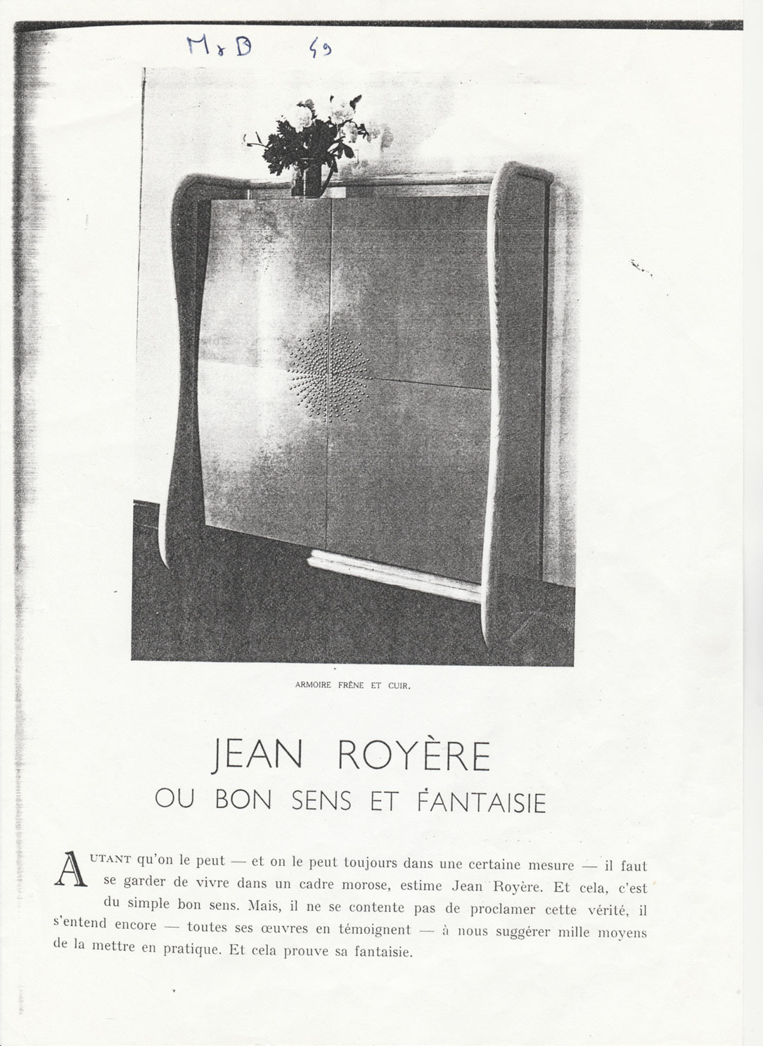 Jean Royère, Rare and elegant cabinet, vue 06