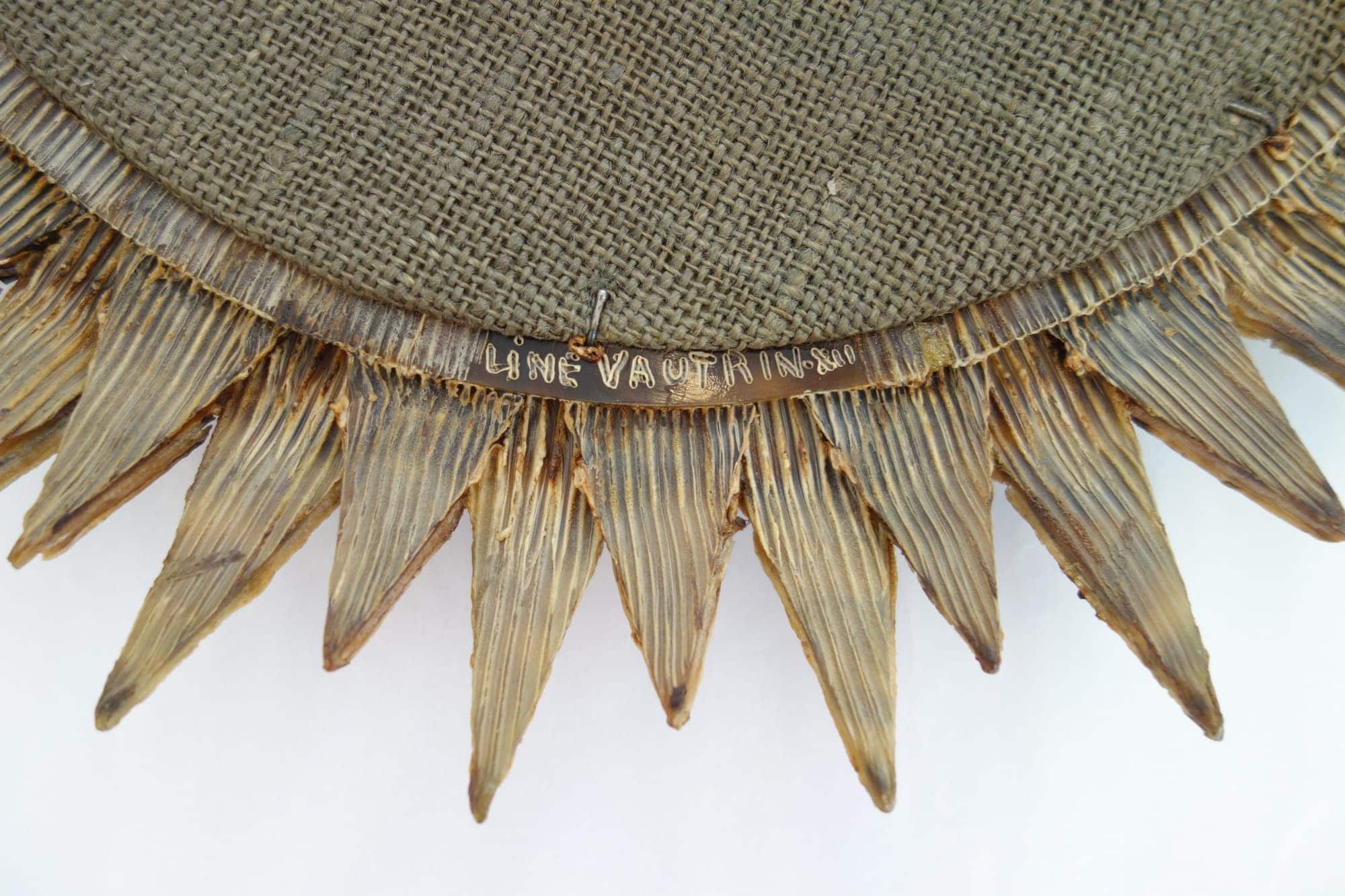 Line Vautrin, Silvered and orange “Soleil à pointes n°3” mirror, vue 03