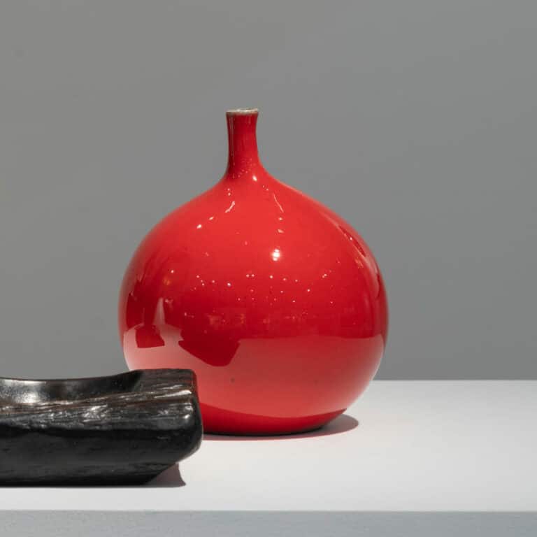 Georges Jouve, Red “Pomme” vase, small model
