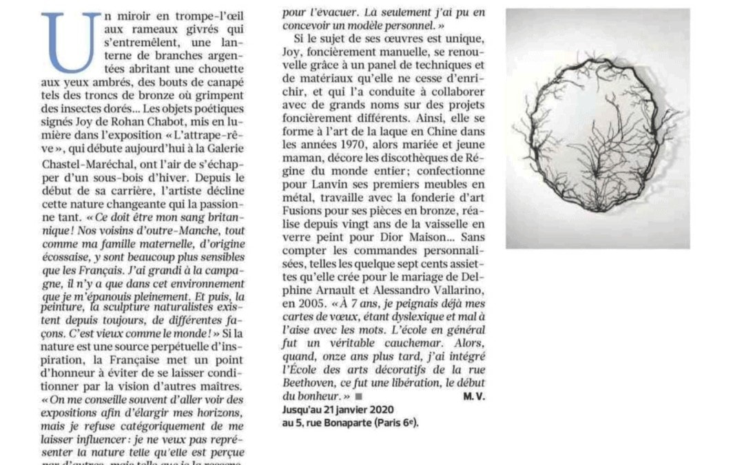 Le Figaro, La forêt onirique de Joy de Rohan Chabot, November 2019