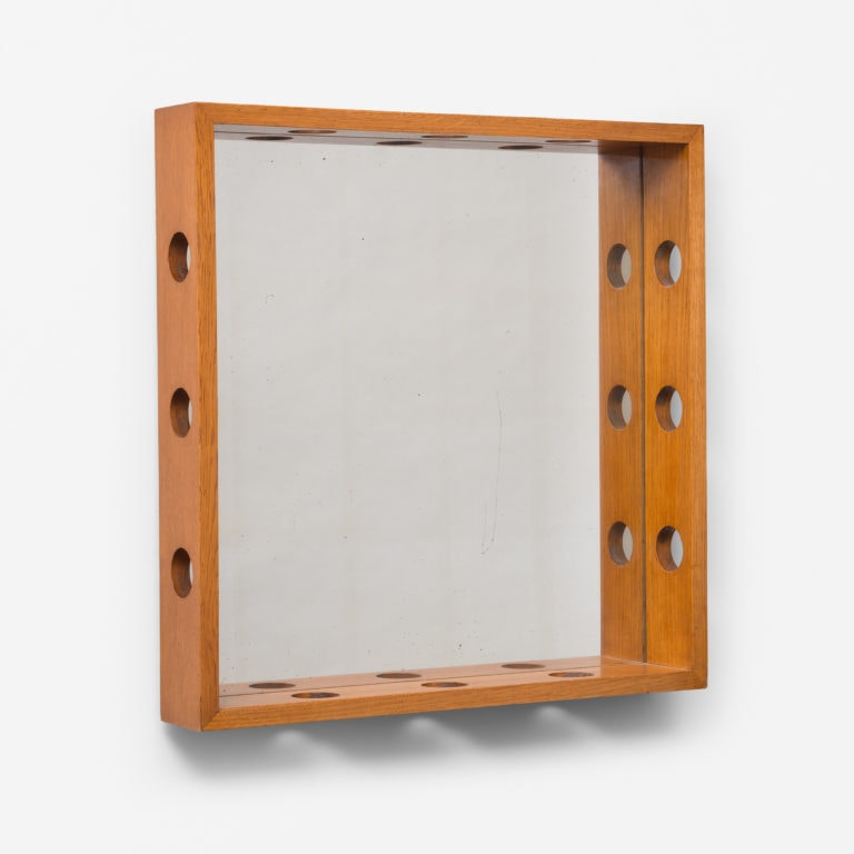 Jean Royère, Rare miroir en bois