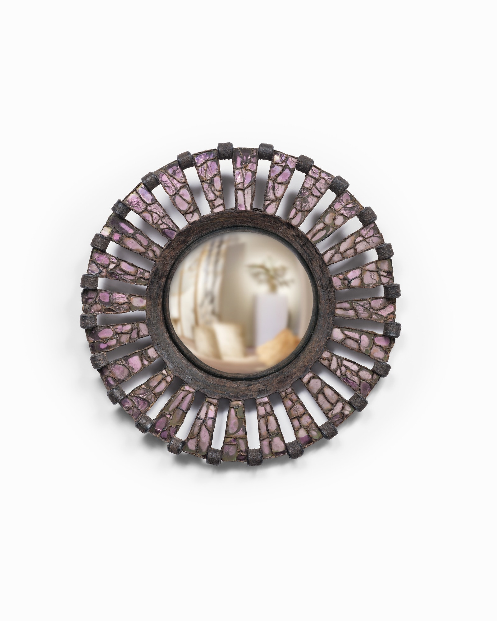 Line Vautrin, Rare miroir “Roue”, vue 01