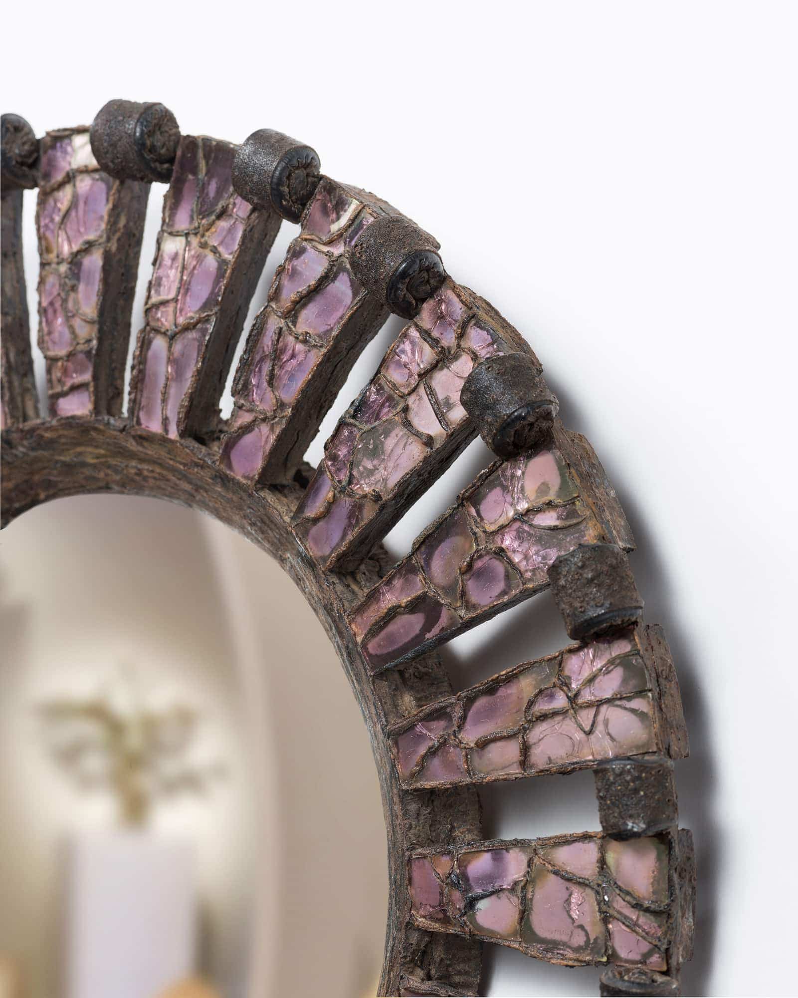 Line Vautrin, Rare miroir “Roue”, vue 02
