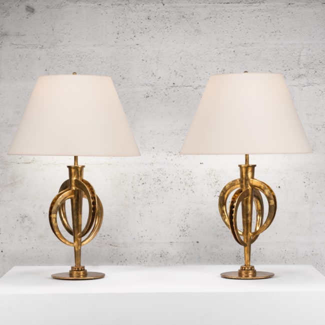 Marc Nicolas Du Plantier, Exceptional pair of lamps (sold)