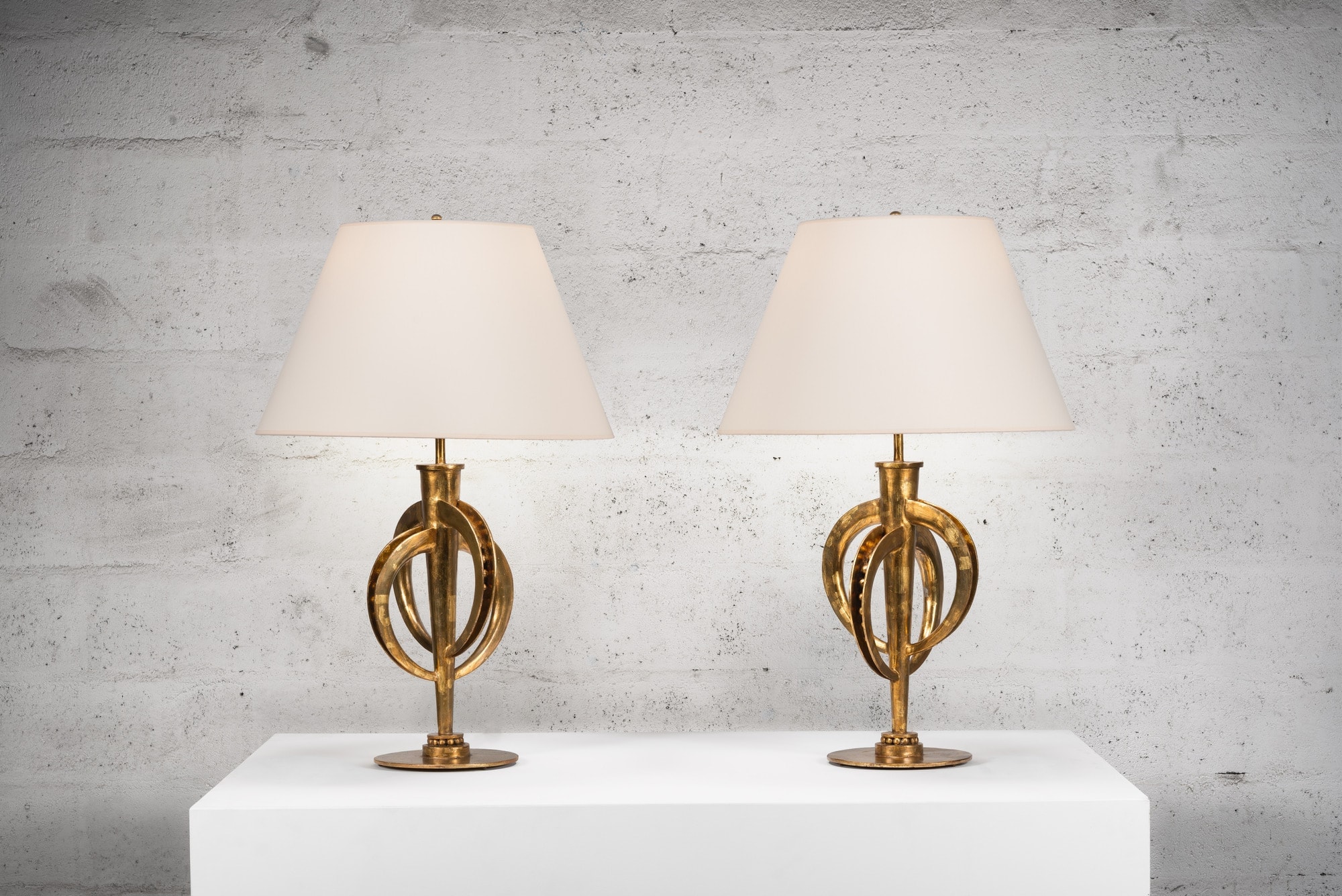 Marc Nicolas Du Plantier, Exceptionnelle paire de lampes (vendue), vue 02