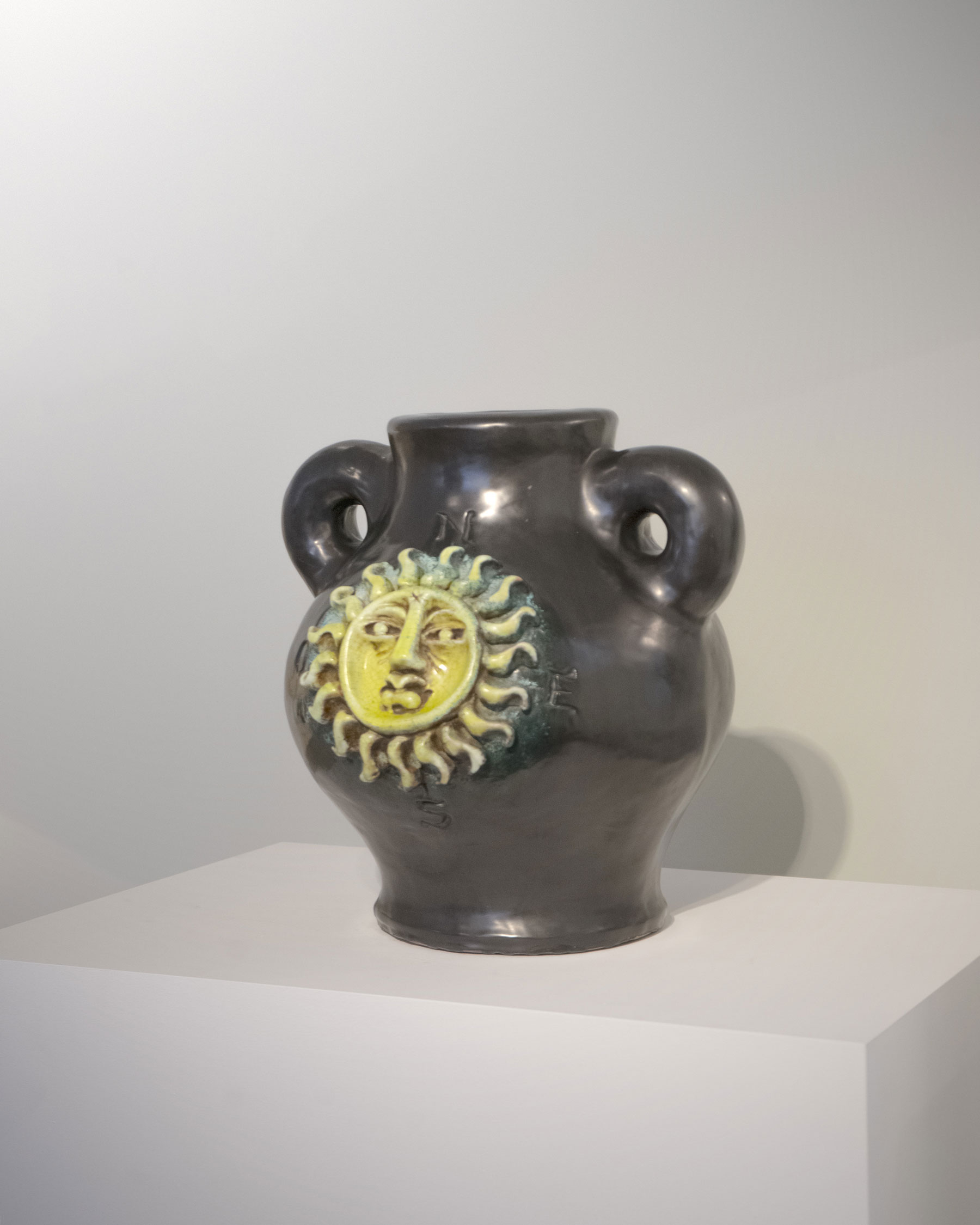 Georges Jouve, Important vase Soleil aux points cardinaux, vue 02