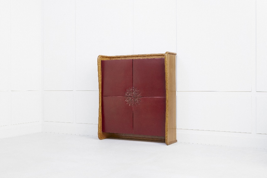 Jean Royère, Leather cabinet, vue 02