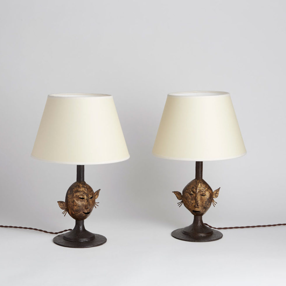 Jean-Charles Moreux, Paire de lampes, vue 01