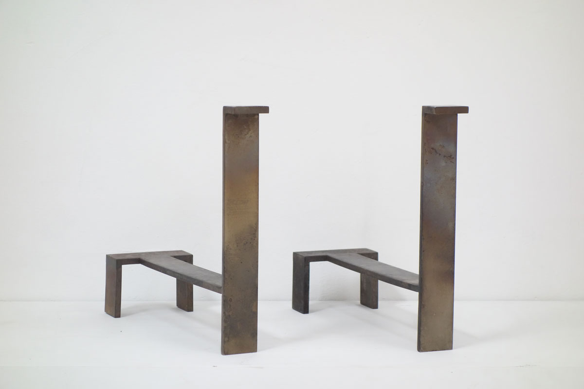 Jacques Quinet, Paire de chenets, vue 01