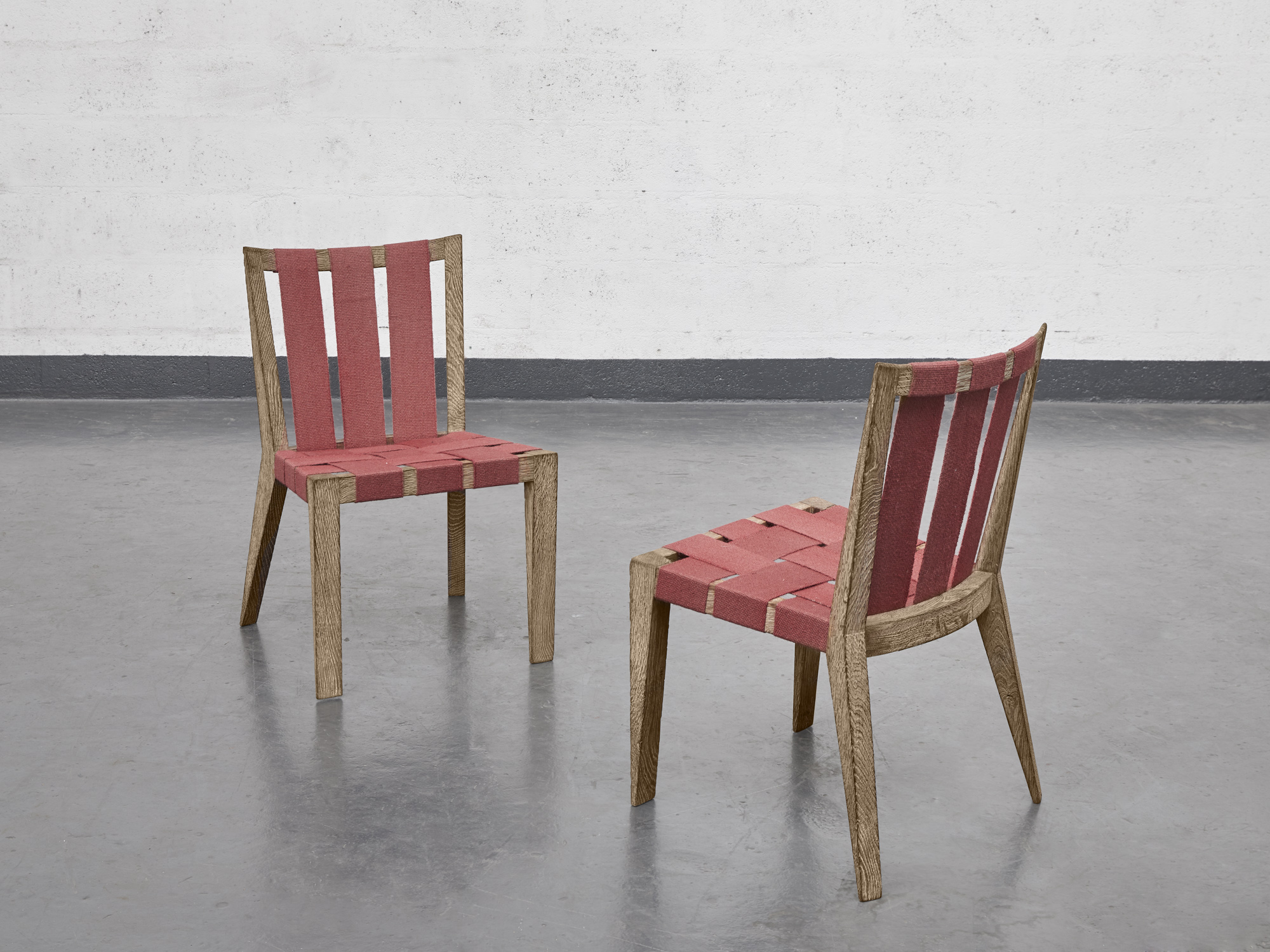 Jean Royère, Ensemble de 4 chaises “Sangles”, vue 02