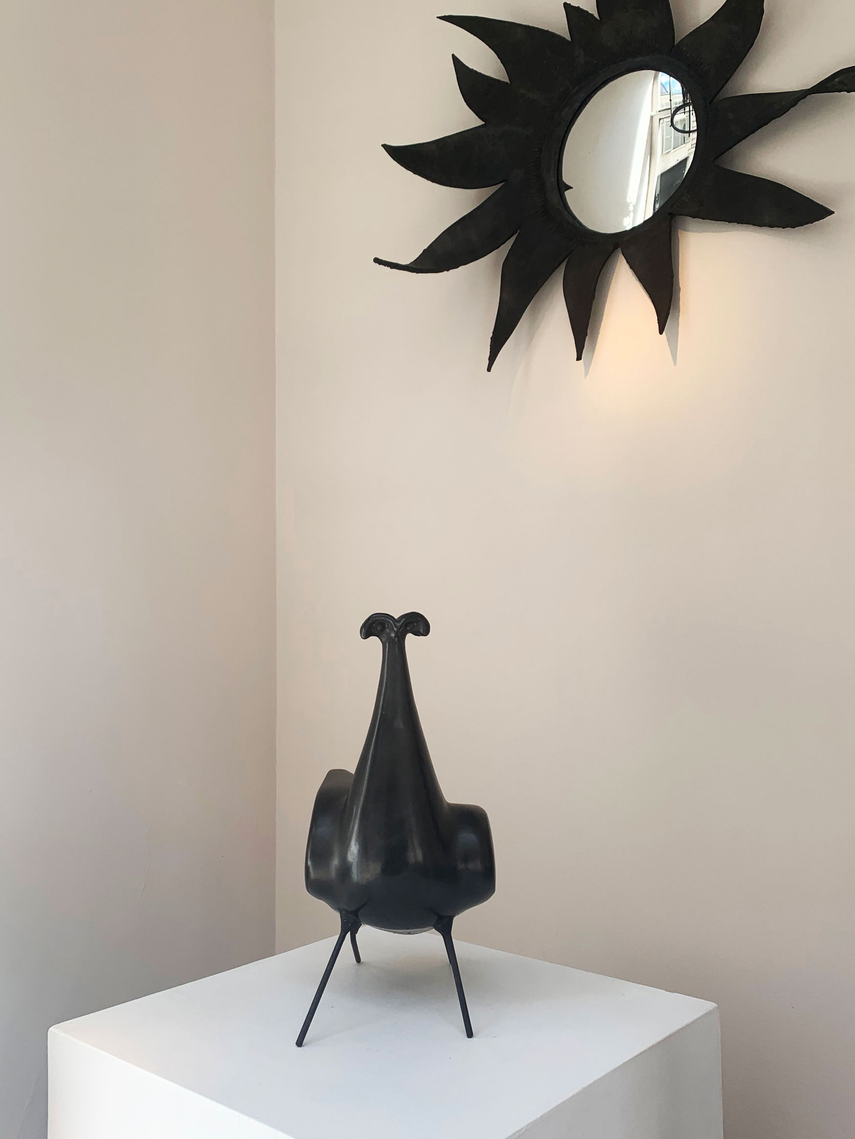 Georges Jouve, «4-legs bird» ceramic sculpture, vue 01