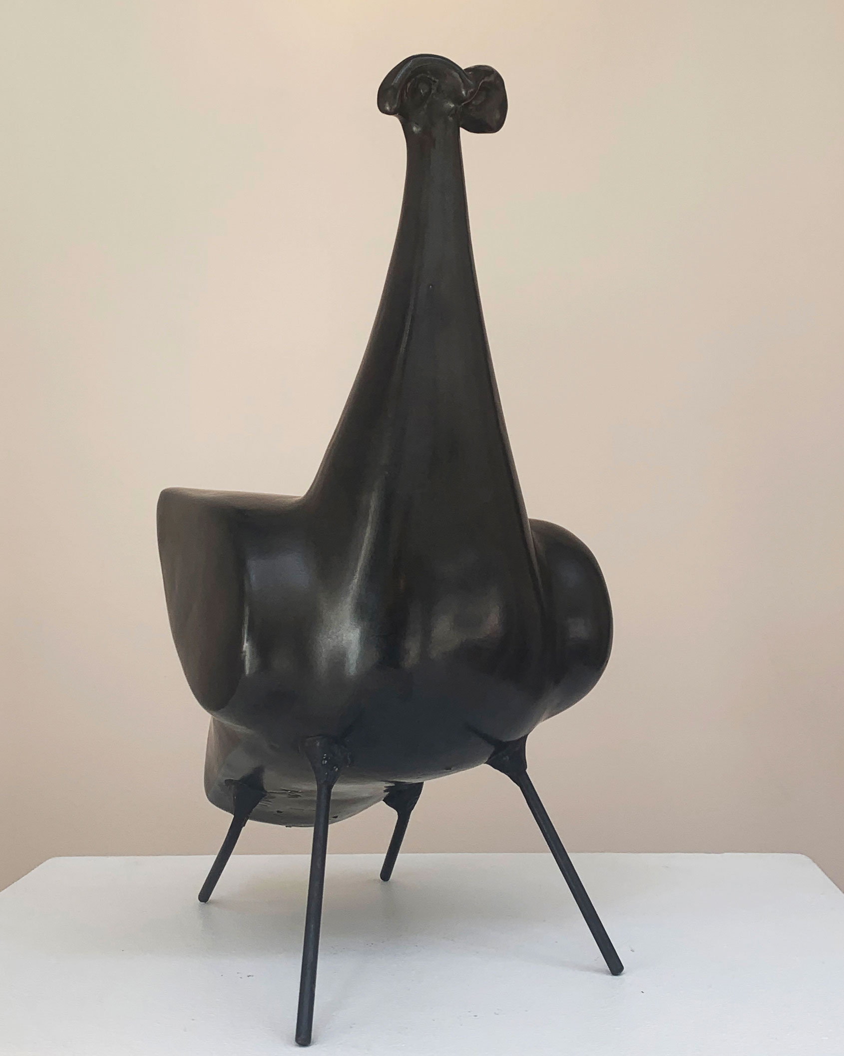 Georges Jouve, «4-legs bird» ceramic sculpture, vue 02