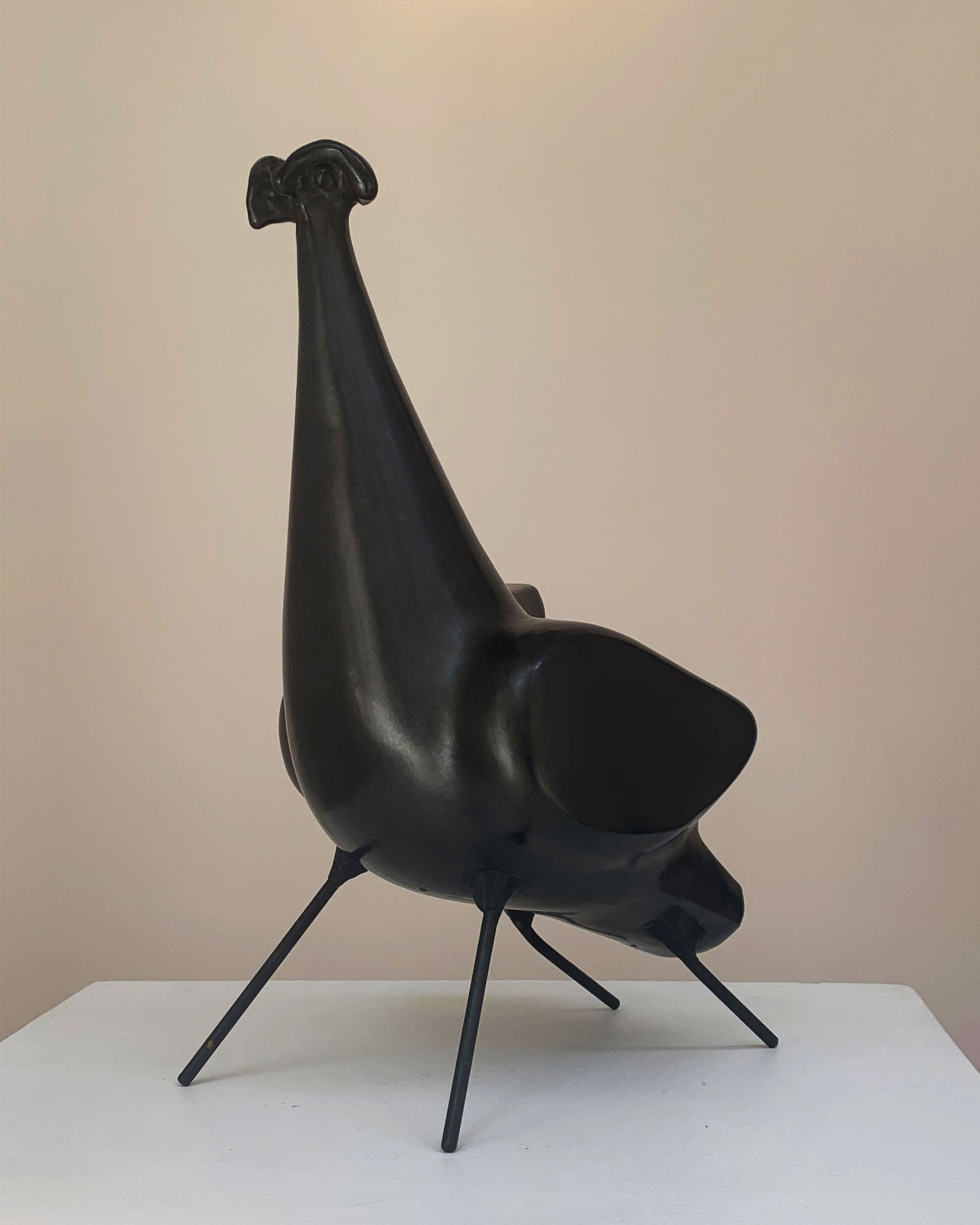 Georges Jouve, «4-legs bird» ceramic sculpture, vue 03