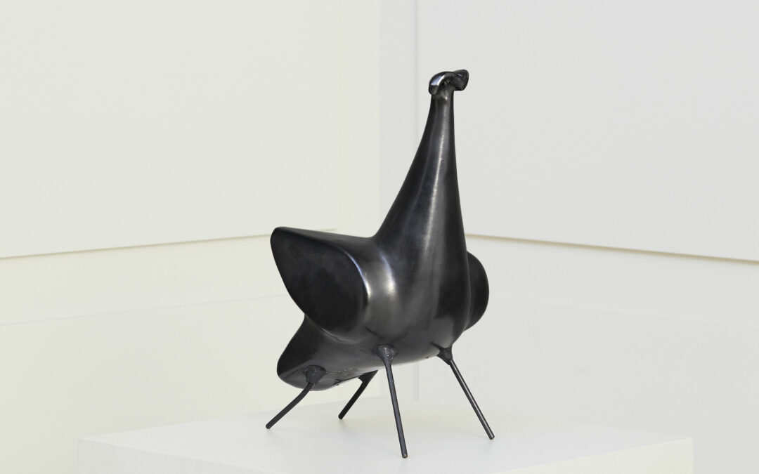 Georges Jouve, «4-legs bird» ceramic sculpture