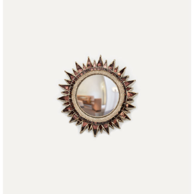 Line Vautrin, Pink “Soleil à pointes n°1” mirror
