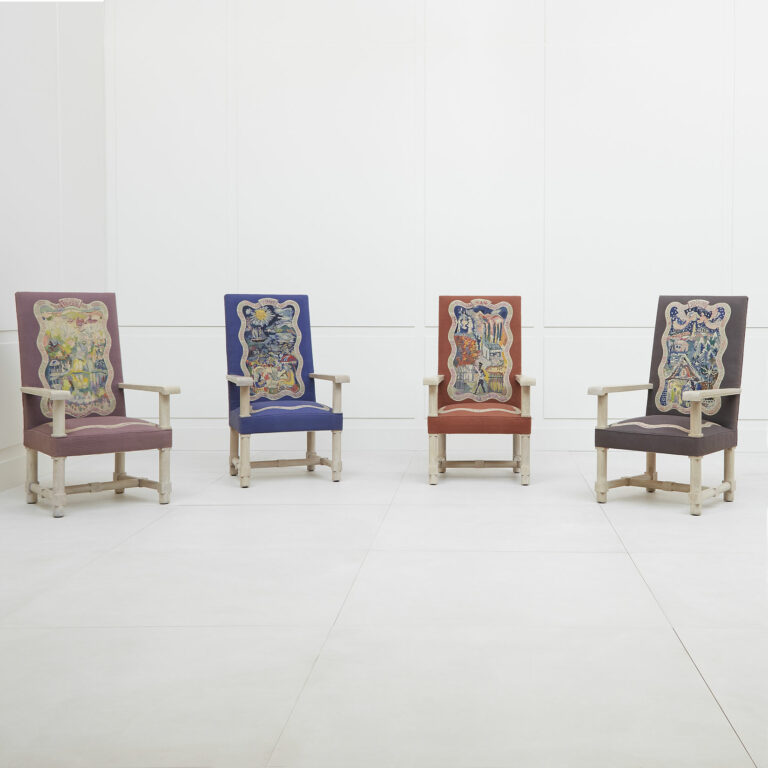Jacques Adnet, Suite de quatre fauteuils «Les Quatre Saisons»