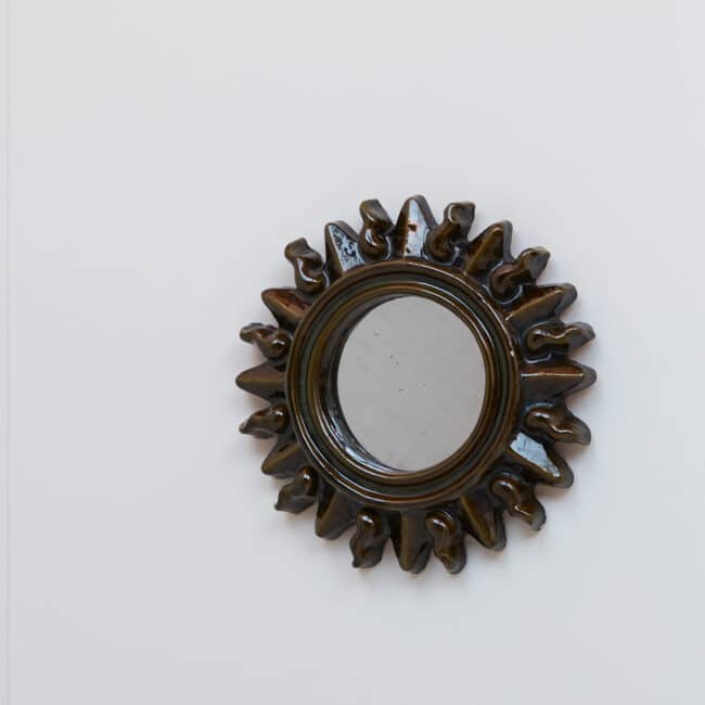 Georges Jouve, Miroir “Soleil” en céramique
