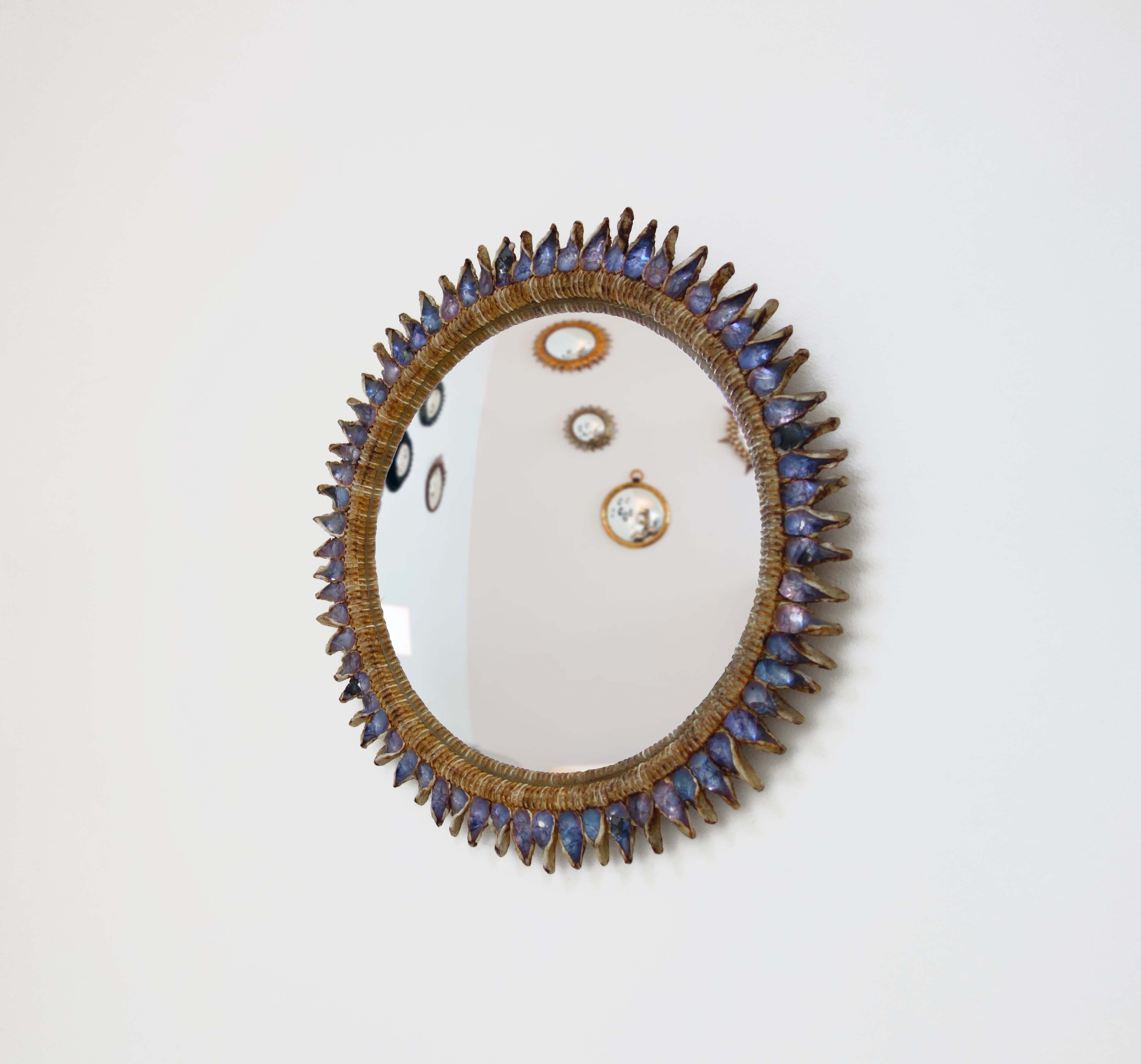 Line Vautrin, Miroir «Flammes» parme, vue 02