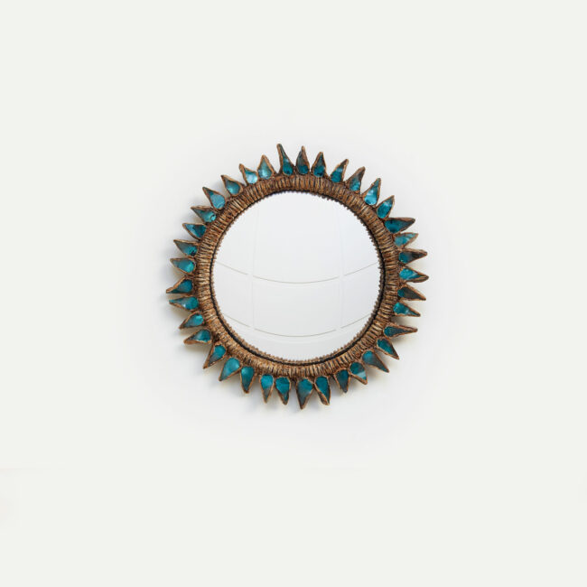 Line Vautrin, Miroir «Chardon» bleu