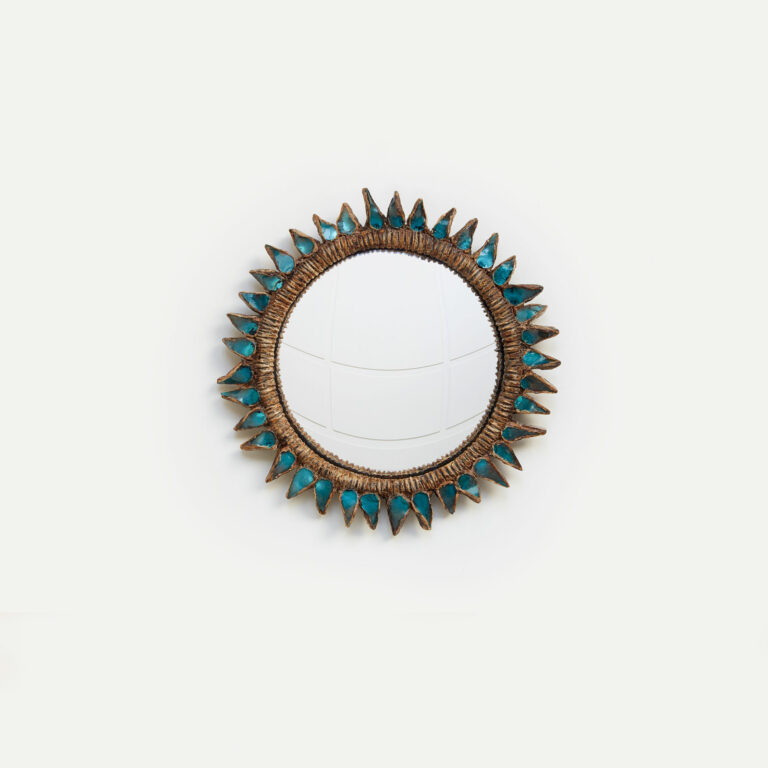 Line Vautrin, Miroir «Chardon» bleu