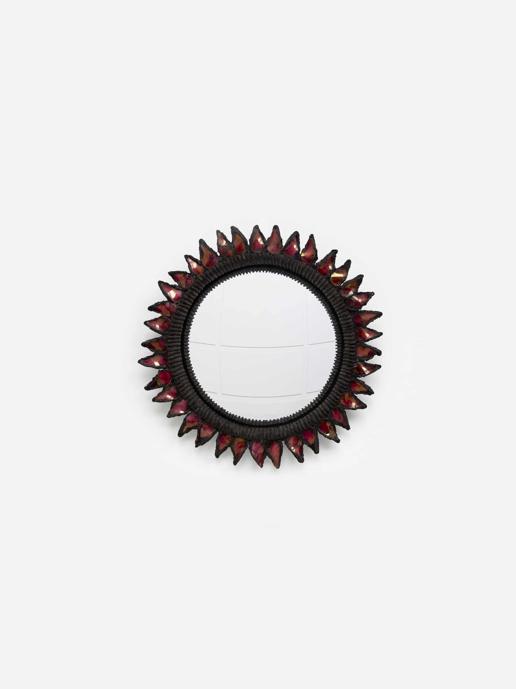 Line Vautrin, Miroir “Chardon” fuchsia, vue 02