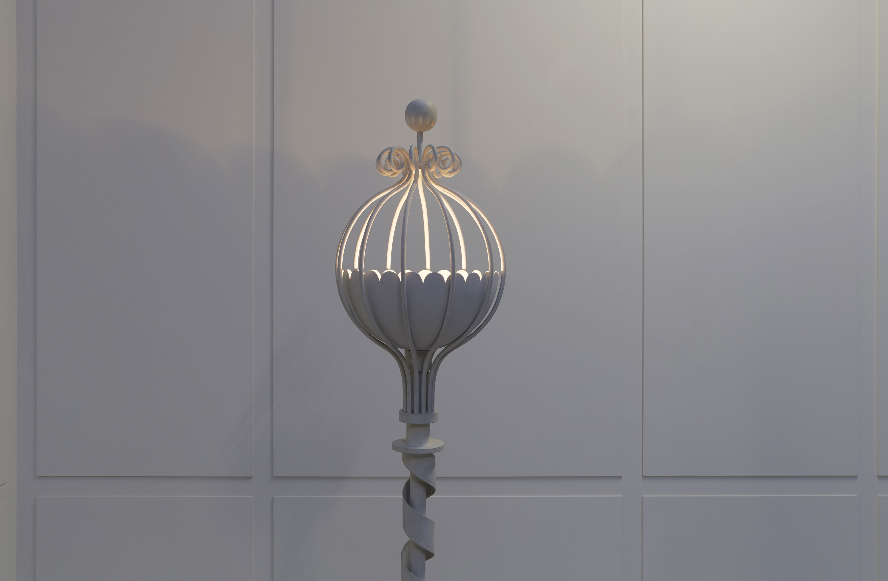 Serge Roche & Gilbert Poillerat, Rare floor lamp, vue 04