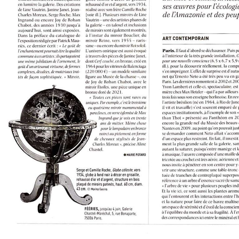 “Le Monde Enchanté d’Aline Chastel”, Le Journal des Arts, Avril 2022