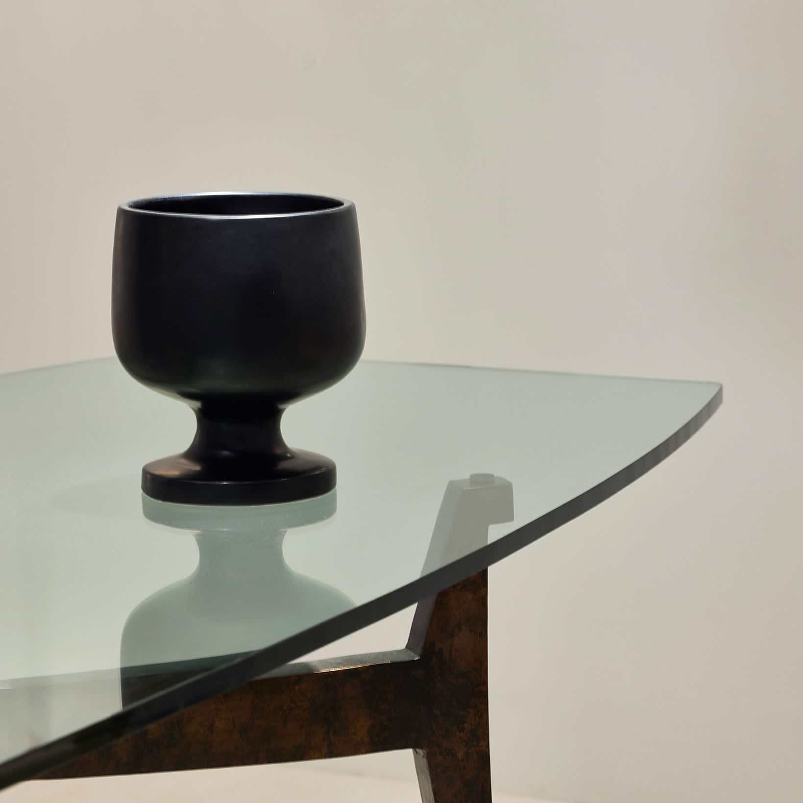 Black enemalled ceramic chalice