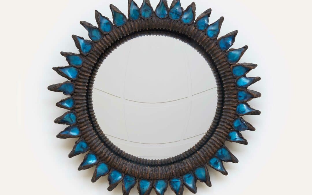 Line Vautrin, Blue “Chardon” mirror