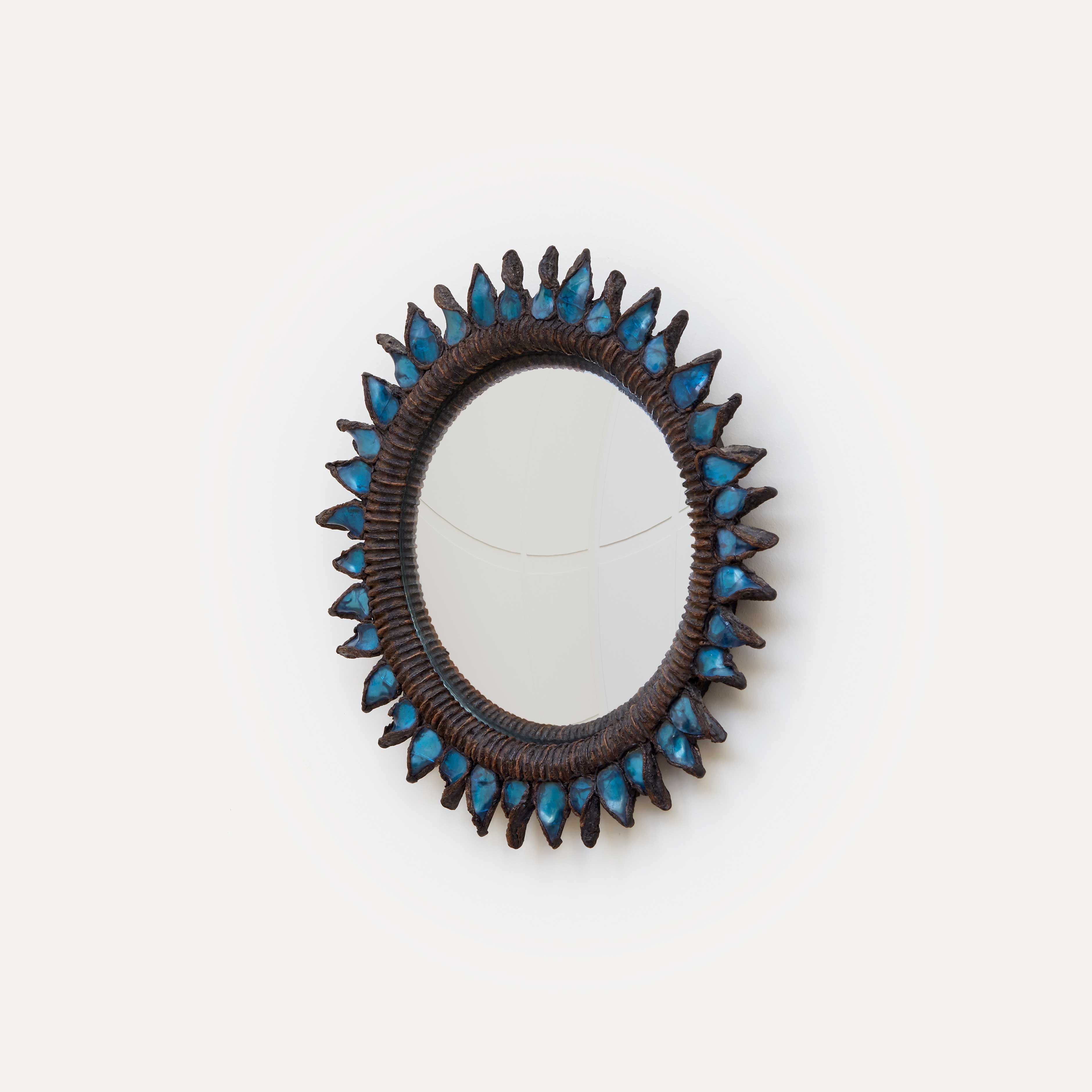 Line Vautrin, Miroir “Chardon” bleu, vue 01
