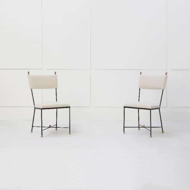 Jean Royère, Paire de chaises « Boule »
