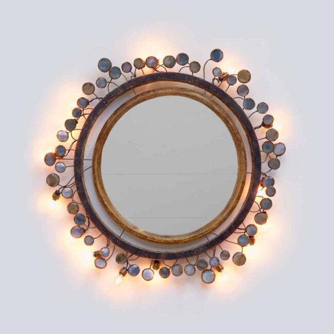 Line Vautrin, Rare mirror ‘Sequins’ enlightening