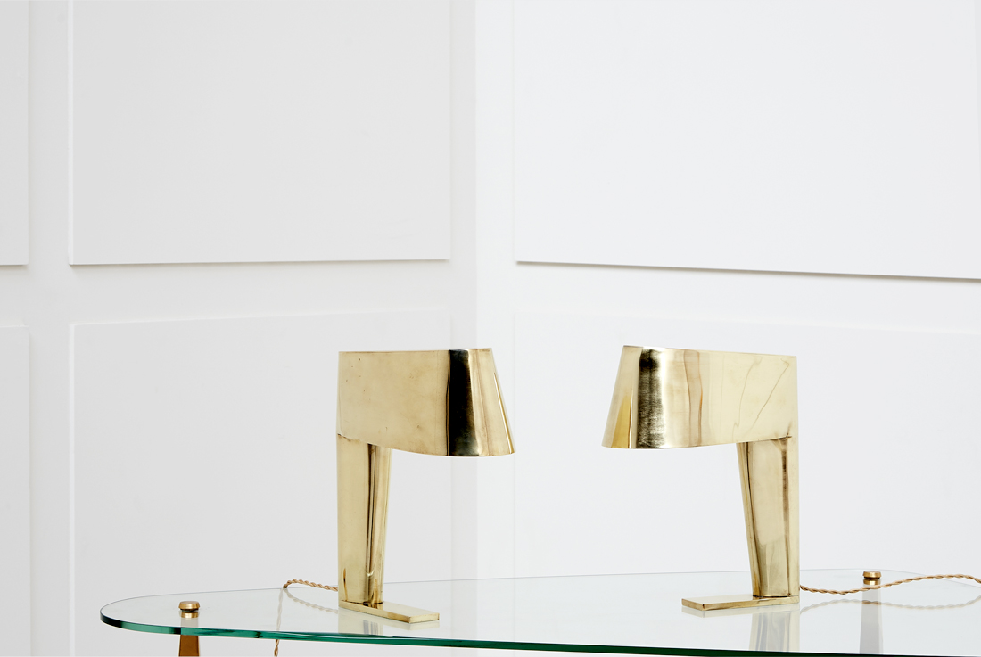 Jacques Quinet, Paire de lampes de bureau, vue 01