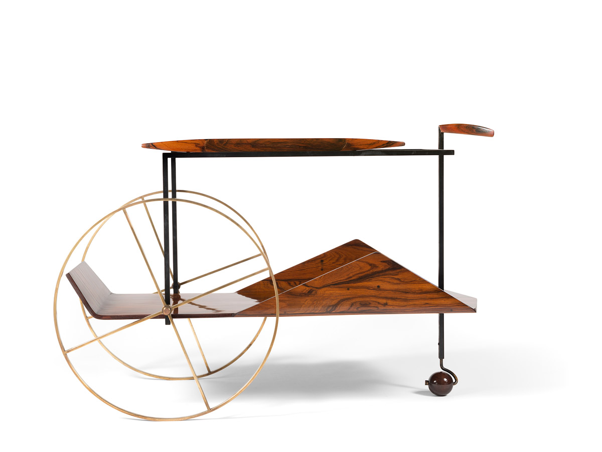 Jorge Zalszupin, trolley à thé, vue 01