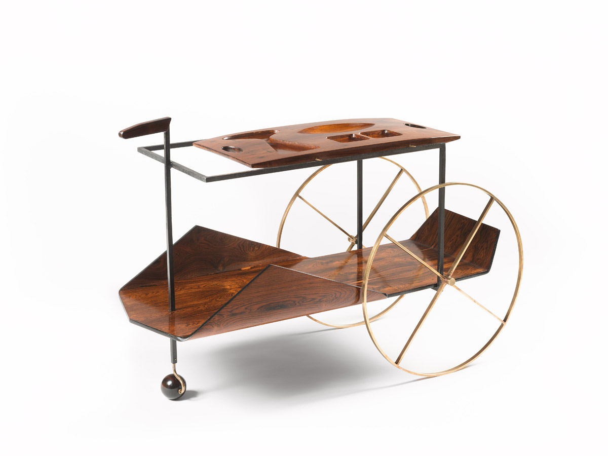 Jorge Zalszupin, trolley à thé, vue 02